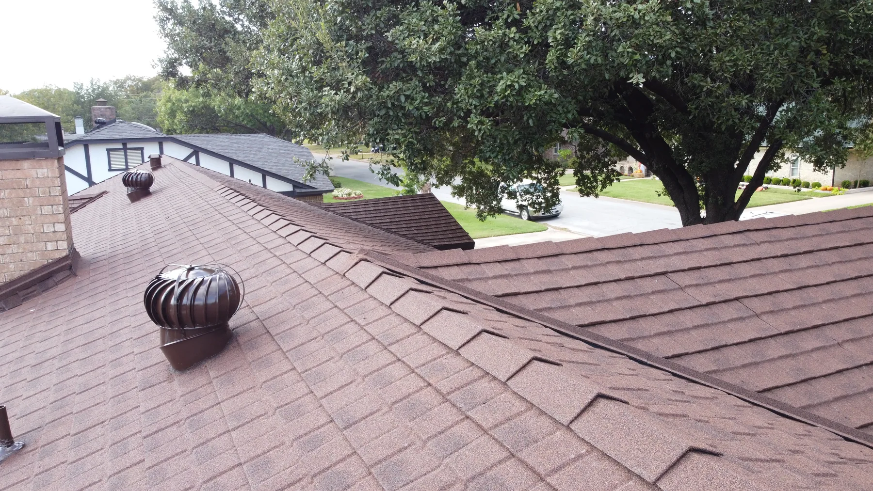 Timber Wood Stormetal shingles and matching ridge caps